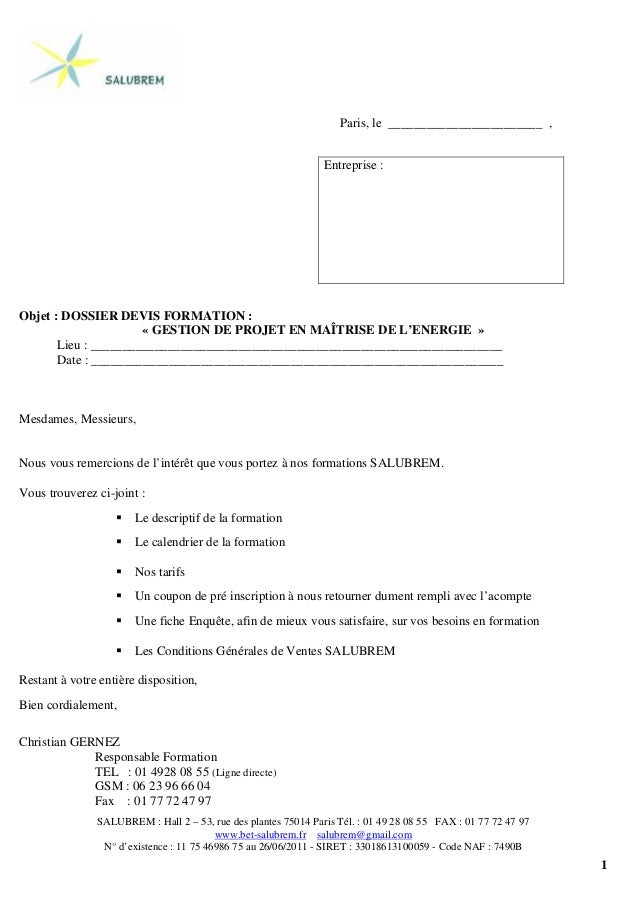 Dossier formation gestion de projet 2013 centre formation