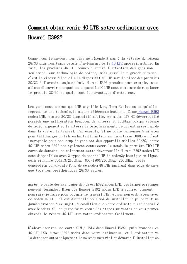 comment avoir lte