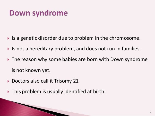 Genetic Disorders and Down Syndrome