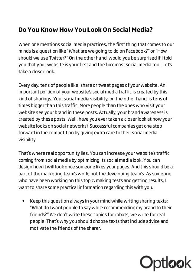 Do you know how you look on social media?