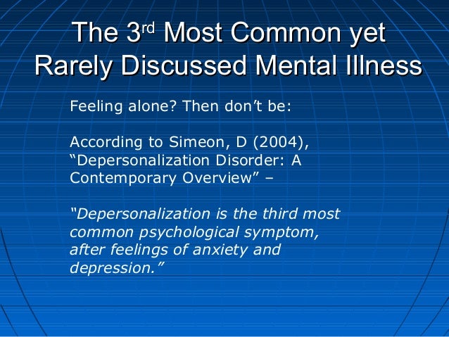 Depersonalization Derealization a Self Cure