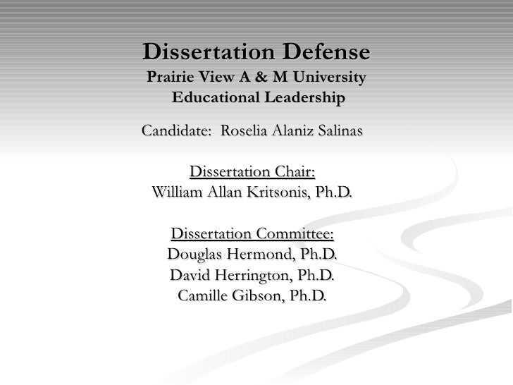 Dissertation defense contracting