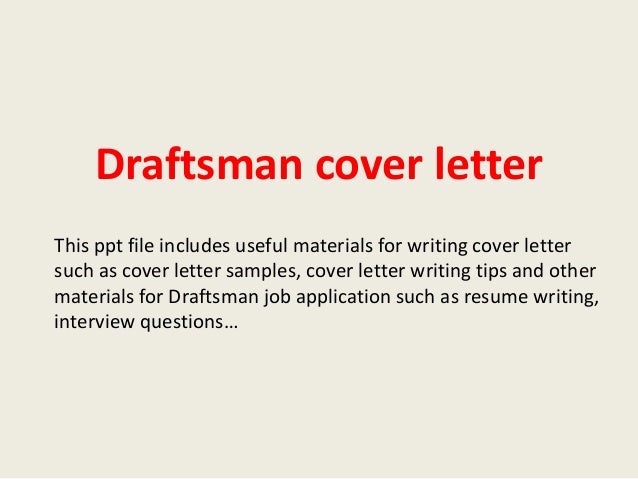 Cover letter for draftsman position