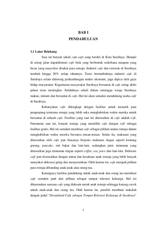 Makalah Usaha Cafe Lesehan