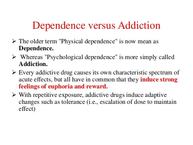 High School Argumentative Essay Topics Whats The Difference Between Tolerance And Dependence English 101 Essay also Narrative Essays Examples For High School Drugs Tolerance Dependence Addiction And Treatment Essay Sample Of An Essay Paper