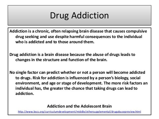 Write an essay about drug addiction recovery