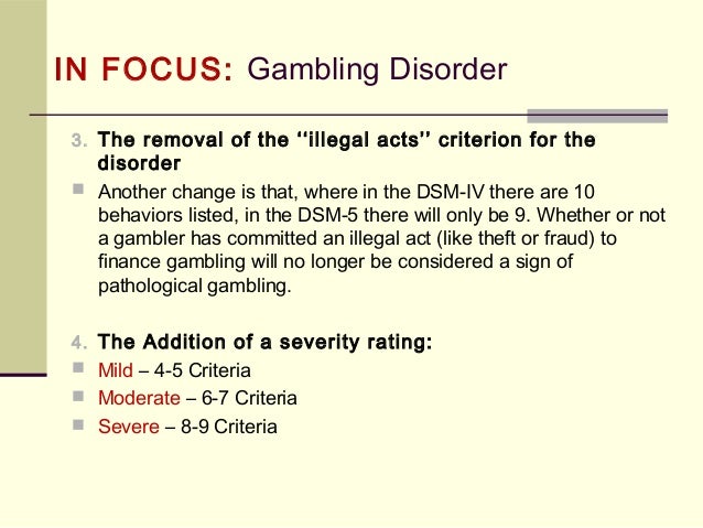 Gambling disorder dsm code