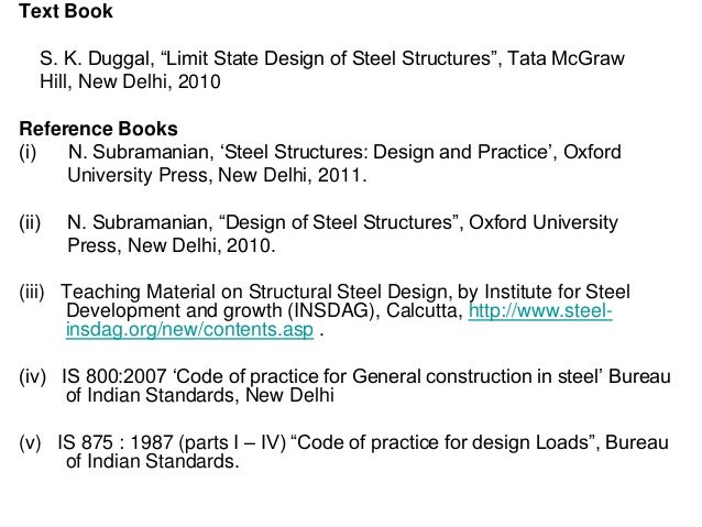Design Of Steel Structures By N Subramanian Pdf