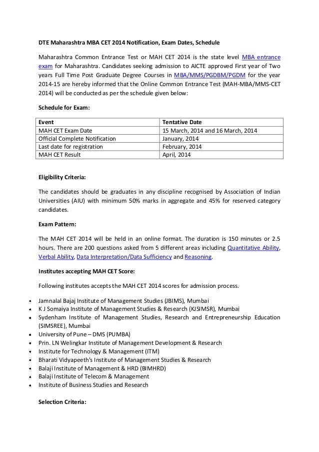 mba notification forms