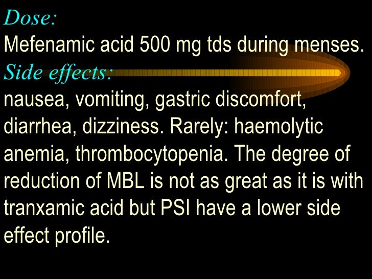 Mefenamic Acid Dose