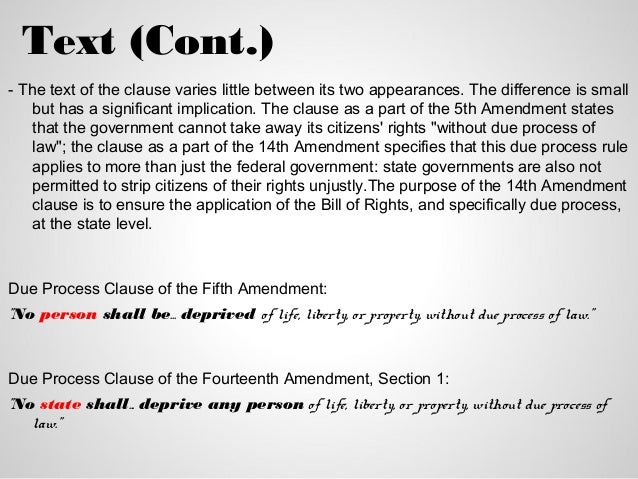Due Process of Law