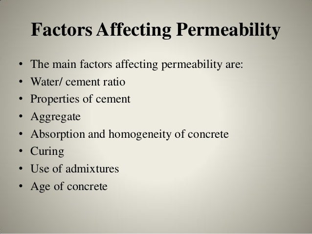 durability and permeability of concrete durability and permeability of concrete