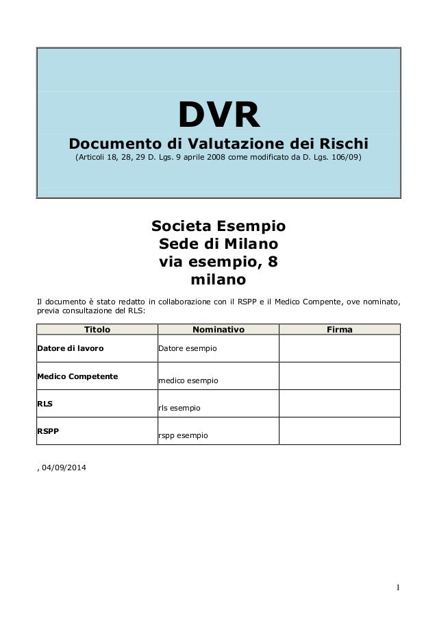 Dvr esempio