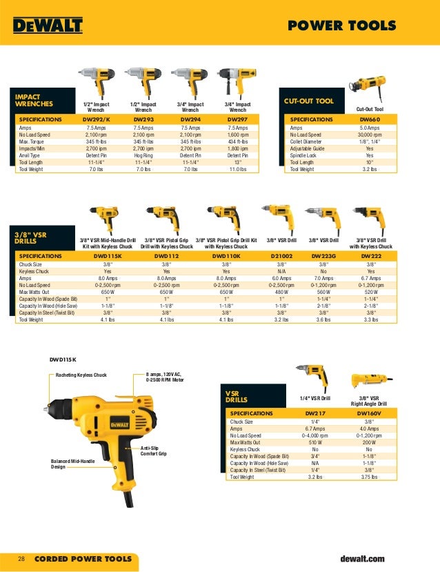 DeWalt Cordless PowerTools Catalogue