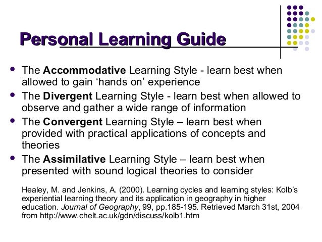 Thesis about learning styles of students