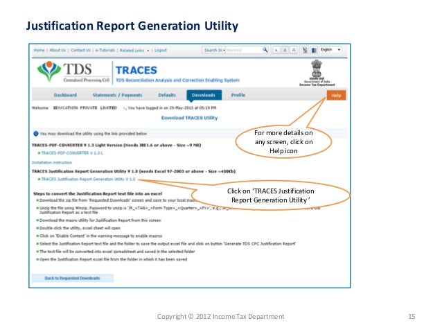 justification report utility 2.2 justification report utility 2.2