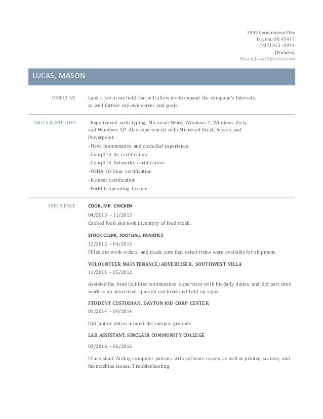 mason s resume mason resume