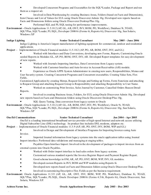 Custom developer form oracle report resume