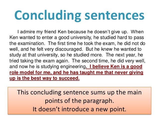Best conclusion sentence