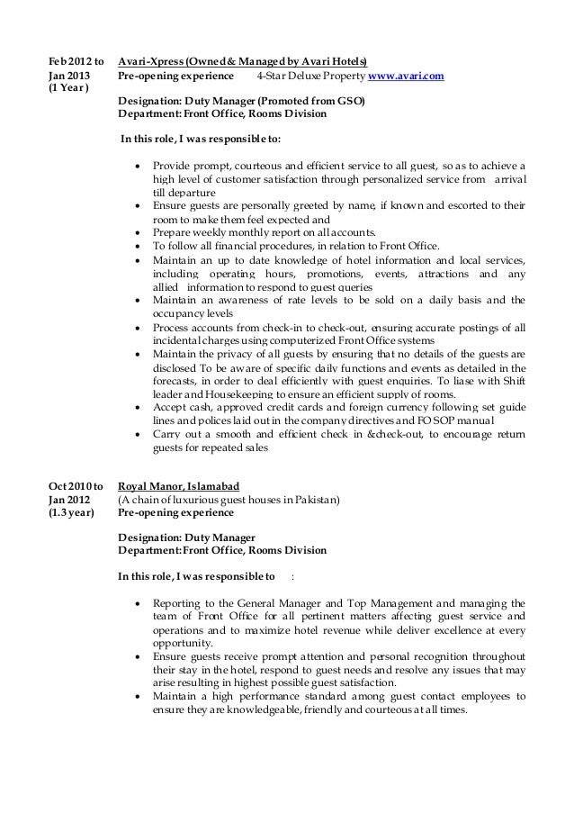 Division manager resume