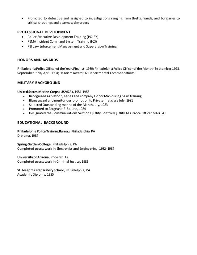 Law Enforcement Resume Examples Sample Resumes Law Enforcement Resume Examples Sample Resumes
