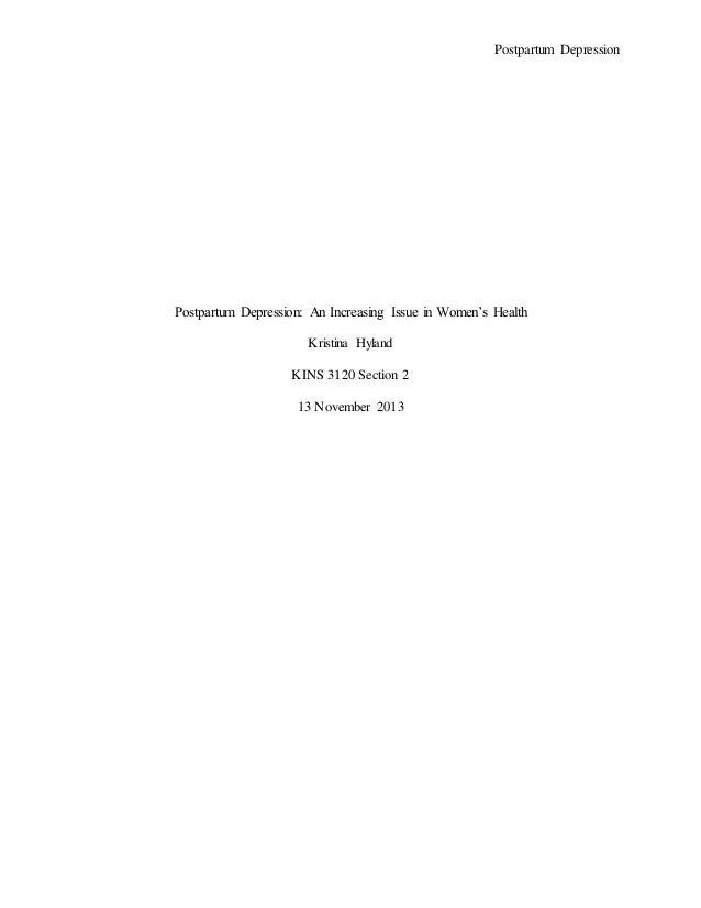 Depression research paper thesis