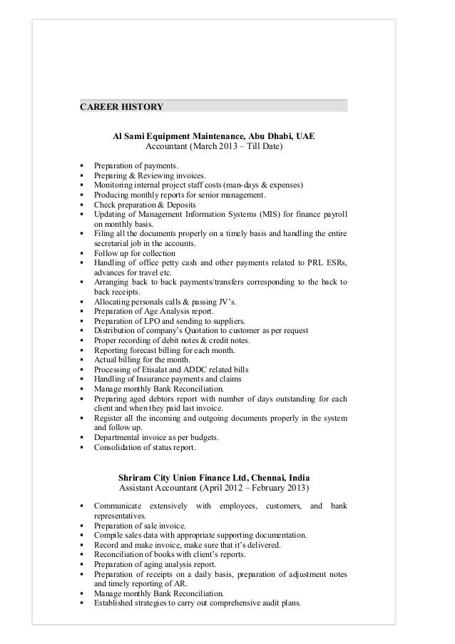 preparation of cv