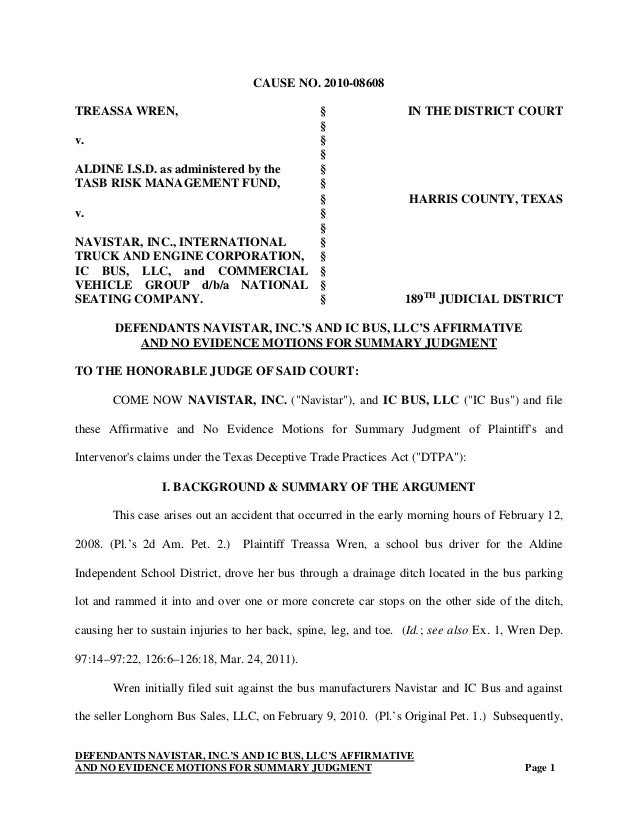 Writing Sample motion For Summary Judgment Abbreviated For Martine Writing Sample motion For Summary Judgment Abbreviated For Martine