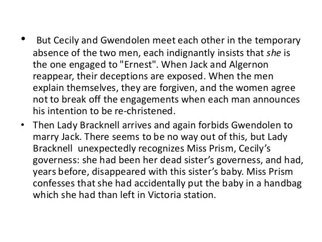 inversion example earnest importance being