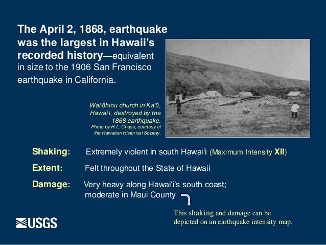 Hawaii earthquake history