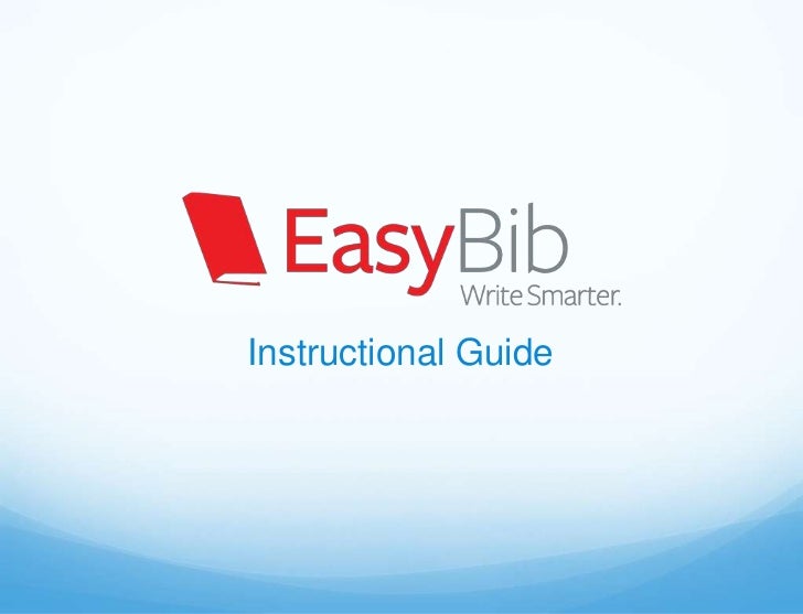 Easybib Instructional Guide