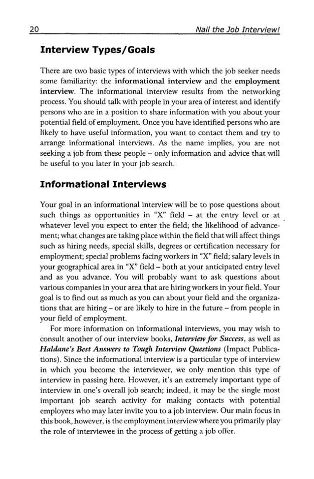 request informational interview