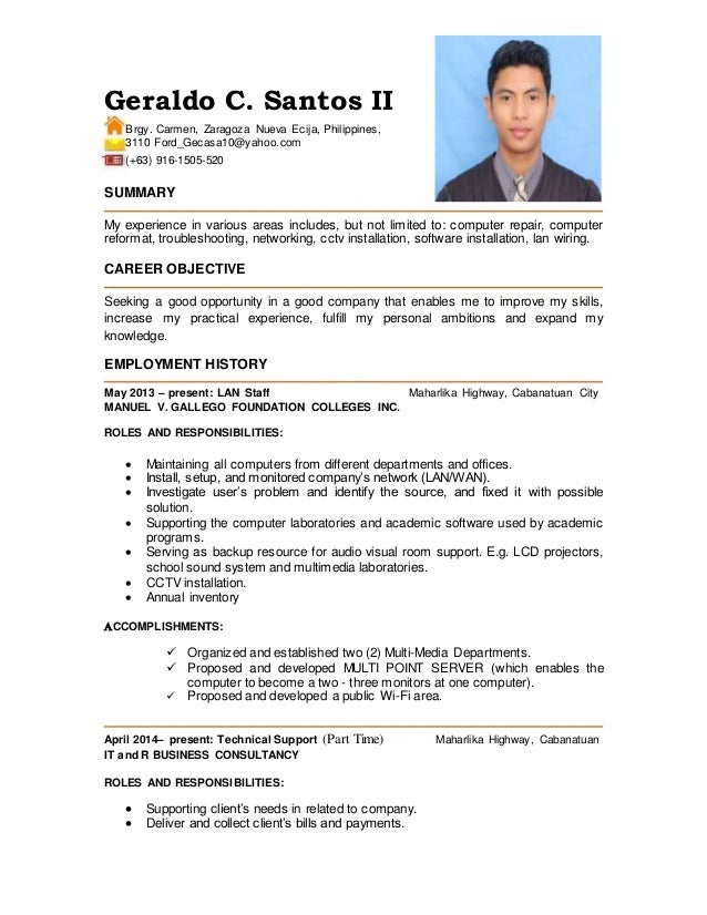 best resume sample in