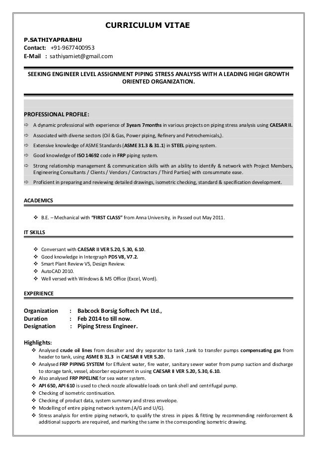 piping engineer cover letter