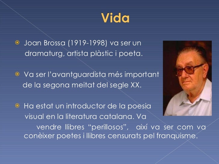 Joan Brossa eco comentari Joan Brossa eco comentari