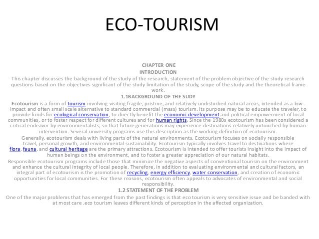 Developing ecotourism in malaysia essay