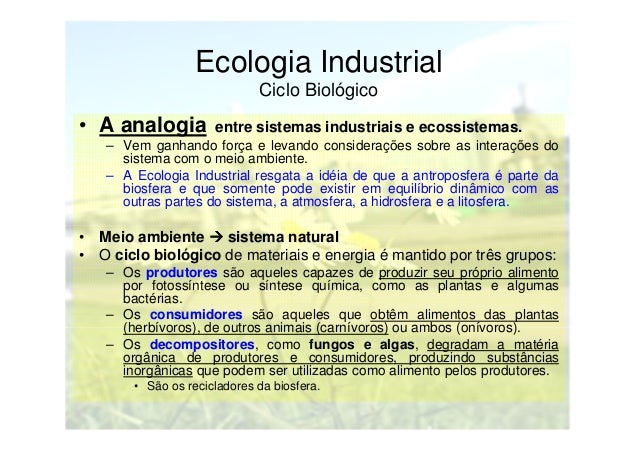 Ecologia industrial Ecologia industrial