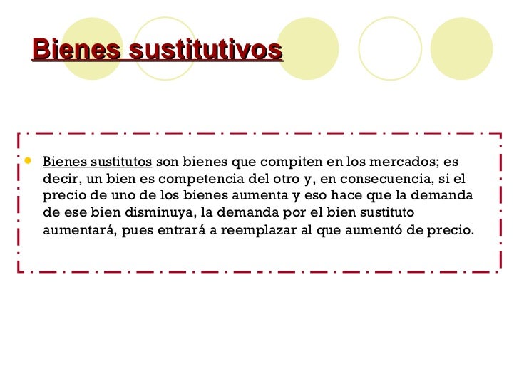 Bienes sustitutivos y complementarios