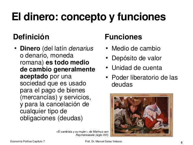 Concepto Y Funciones Del Dinero - prestamosncidholm