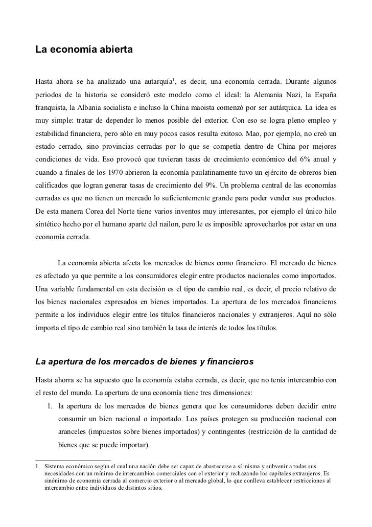 ECONOMIA ABIERTA economia abierta: