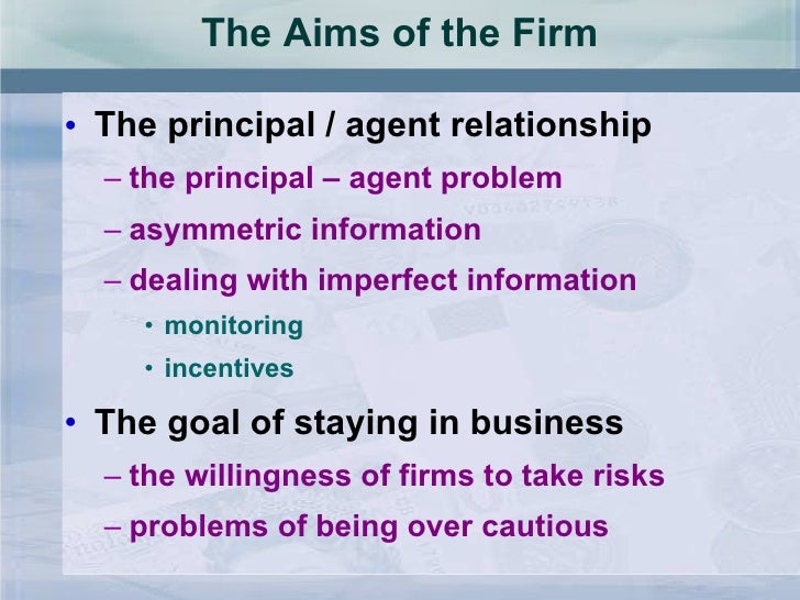 Stock options principal agent problem