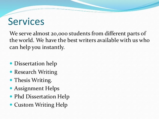 phd dissertation writing services