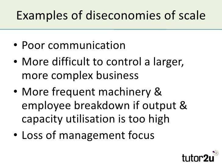 example scale diseconomies