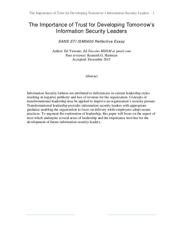 Essays information security