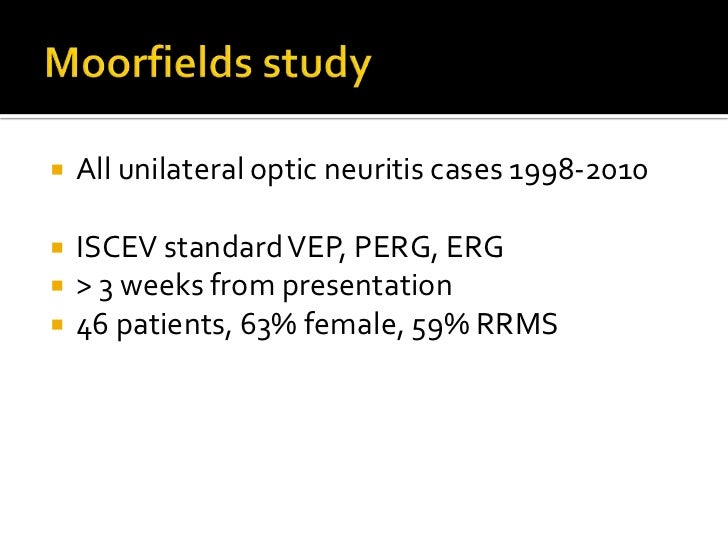 unilateral optic neuritis as a presentation unilateral optic neuritis as a presentation