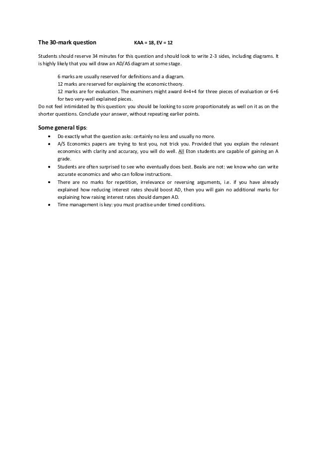 Economics essay topic
