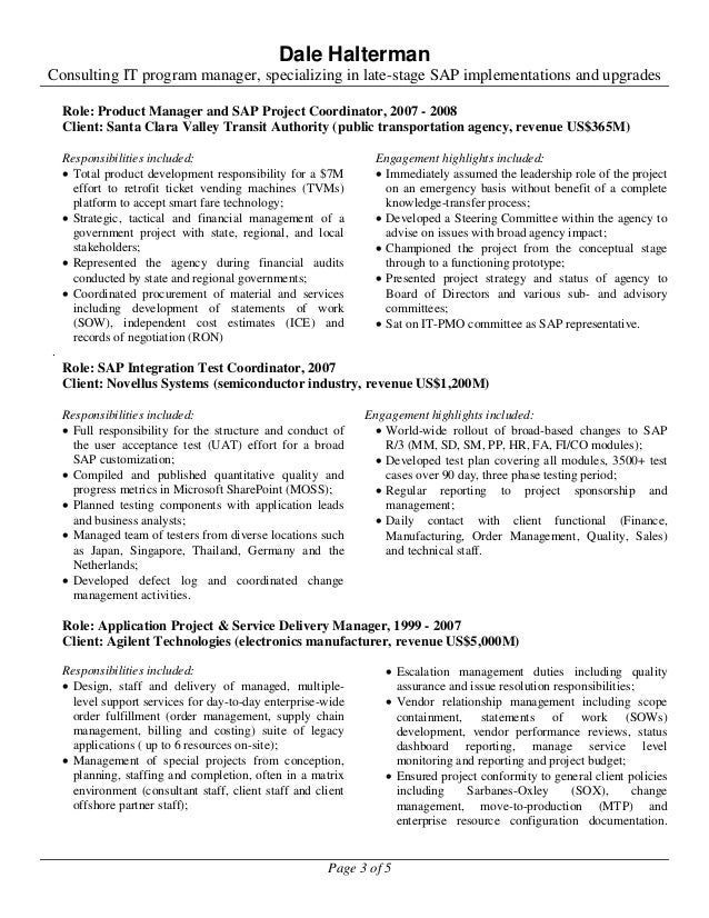 Personal statement stage management