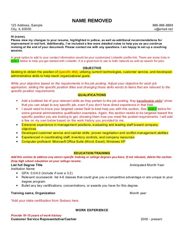 naming a resume