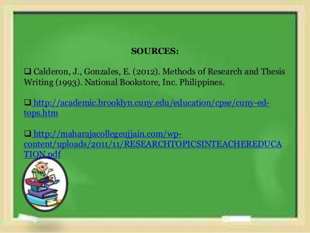 Methods of research and thesis writing by calderon and gonzales pdf