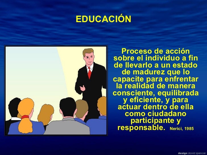 DEFINICION SOBRE EDUCACION definicion sobre educacion: